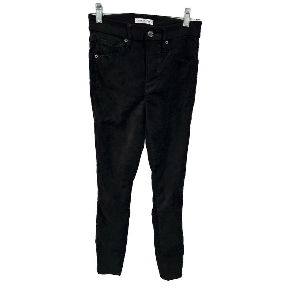 Good American Women's Black Skinny Jegging Pants Size 4